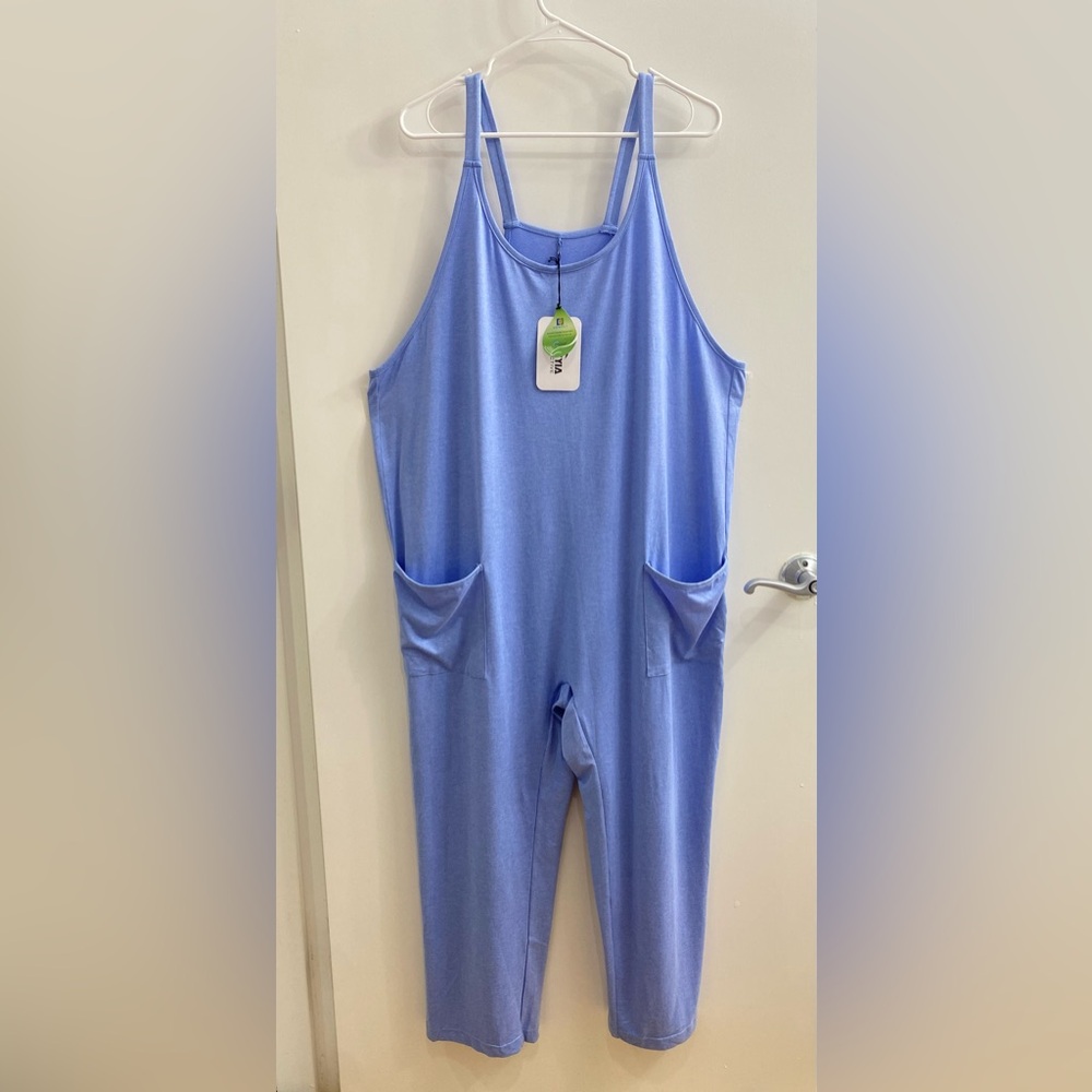 Zyia Active Light Blue Women's Jumpsuit with Pockets Size M